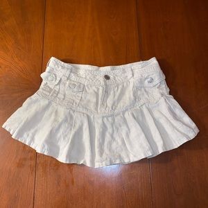 Papaya Mini Pleated Skirt